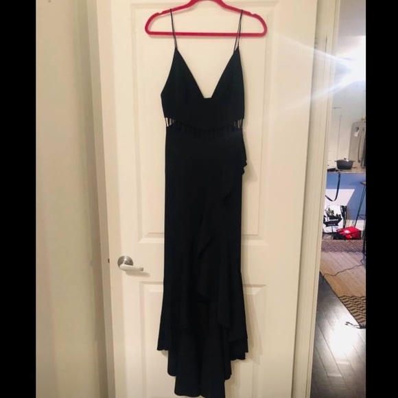 Black long dress with cut outs - Picture 2 of 4